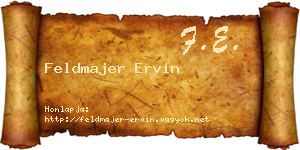 Feldmajer Ervin névjegykártya